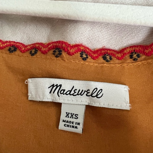 Madewell Flower Cottagecore Flutter Sleeve Yoke Square Neck Mini Dress Size XXS - Picture 6 of 7